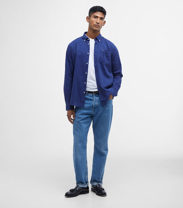 Chemise lin et coton Barbour