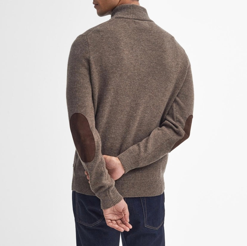 Pull col zippé et boutonné laine Barbour