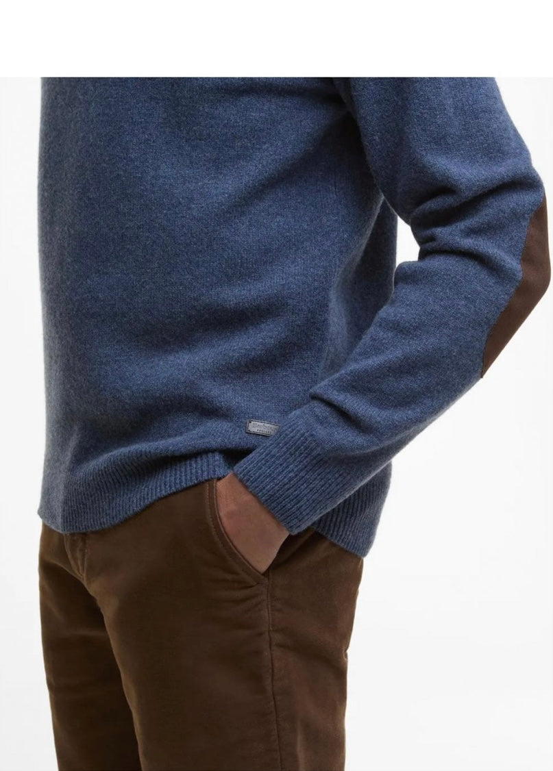 Pull col zippé et boutonné laine Barbour