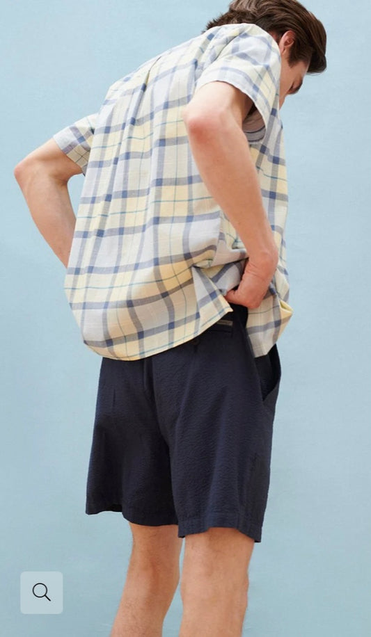 Short seersucker chino Barbour