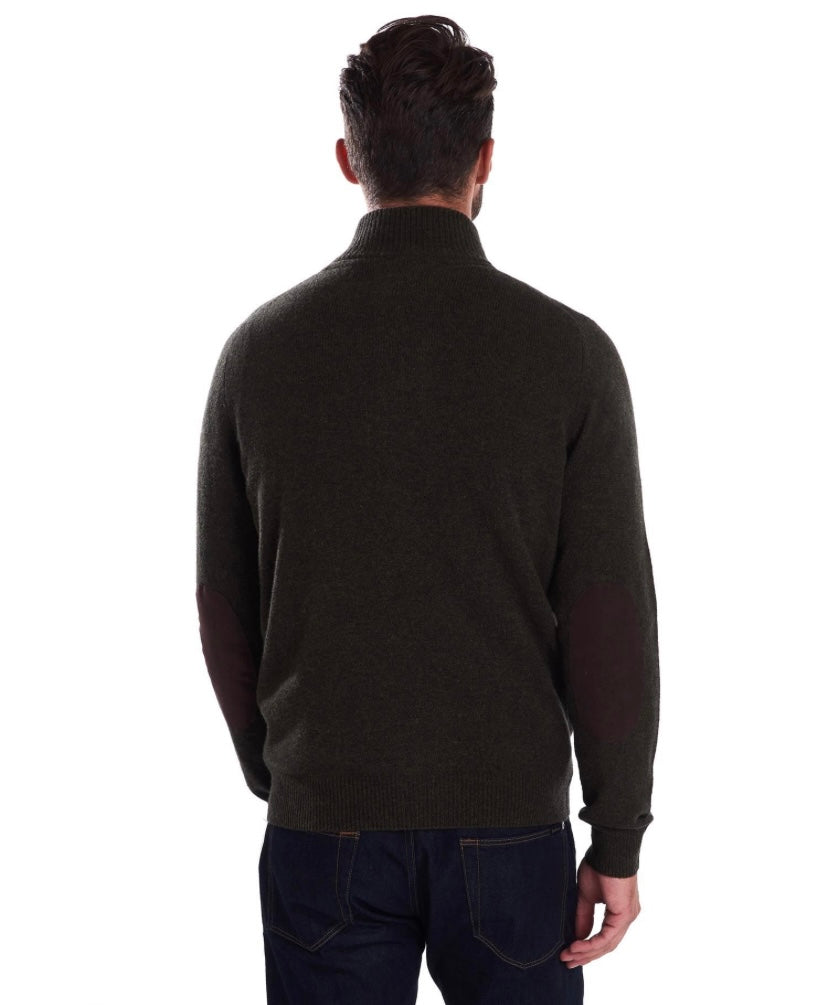 Cardigan zippé et boutonné laine Barbour