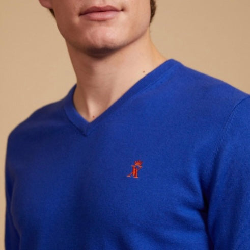 Pull col V coton et cachemire Vicomte A