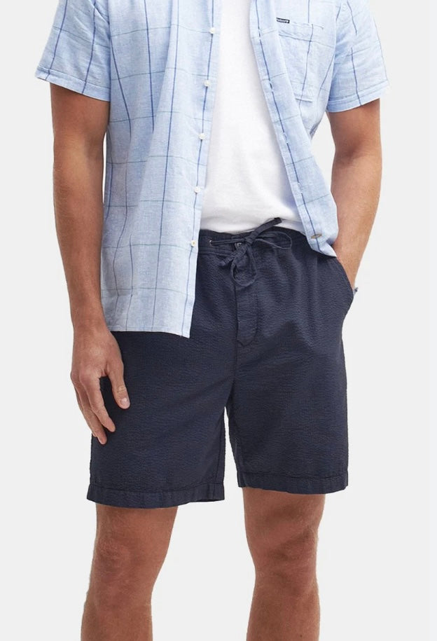 Short seersucker chino Barbour