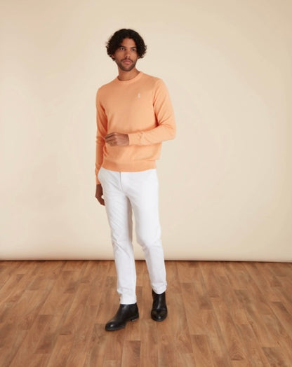 Pull col rond coton Pima Vicomte A