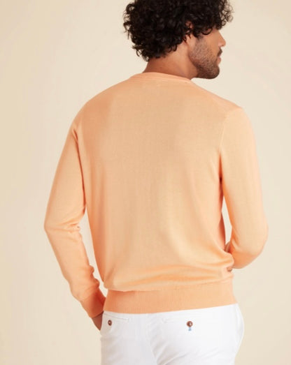 Pull col rond coton Pima Vicomte A