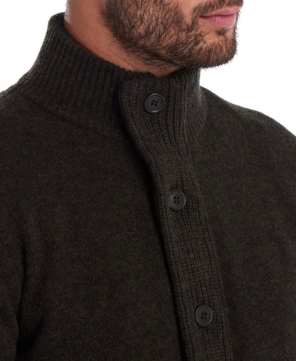 Cardigan zippé et boutonné laine Barbour