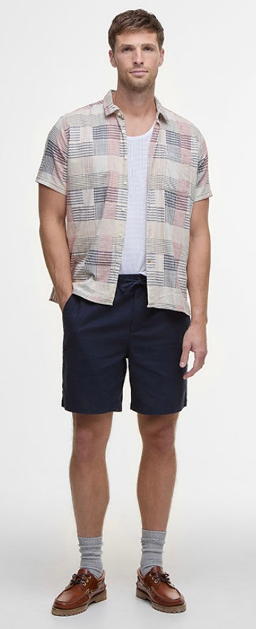 Short chino lin et coton Barbour