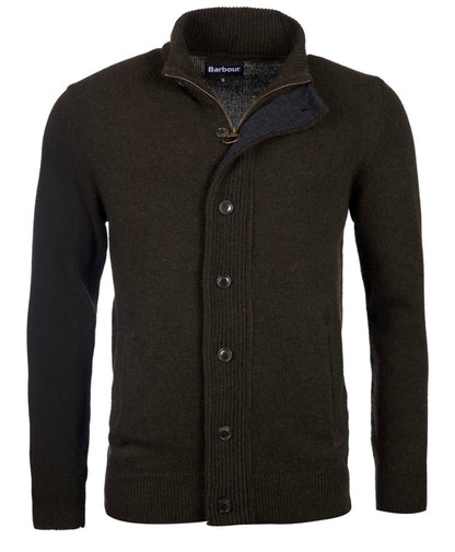 Cardigan zippé et boutonné laine Barbour
