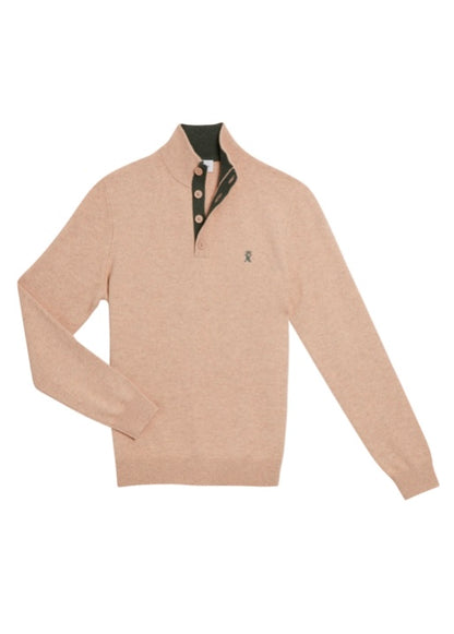 Pull col boutonné laine et coton Vicomte A