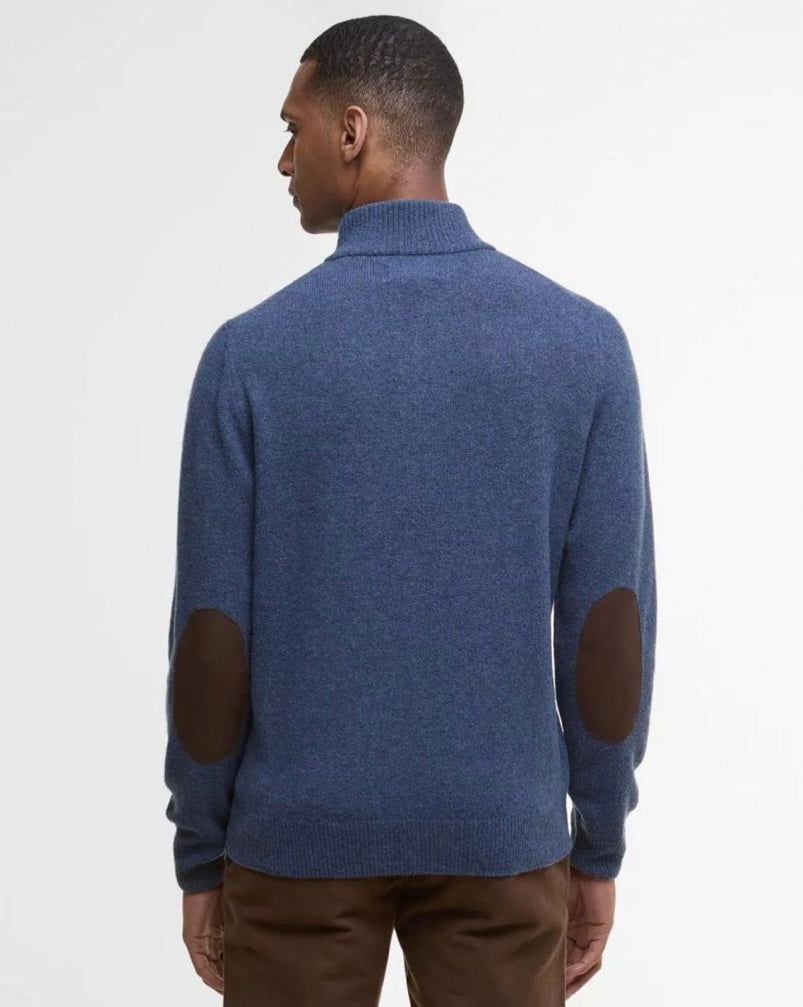 Pull col zippé et boutonné laine Barbour