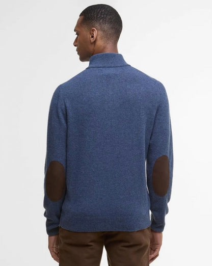 Pull col zippé et boutonné laine Barbour