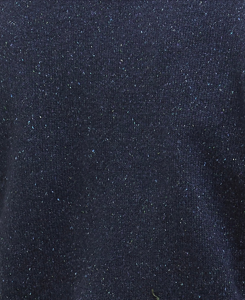 Pull col zippé laine et soie Barbour